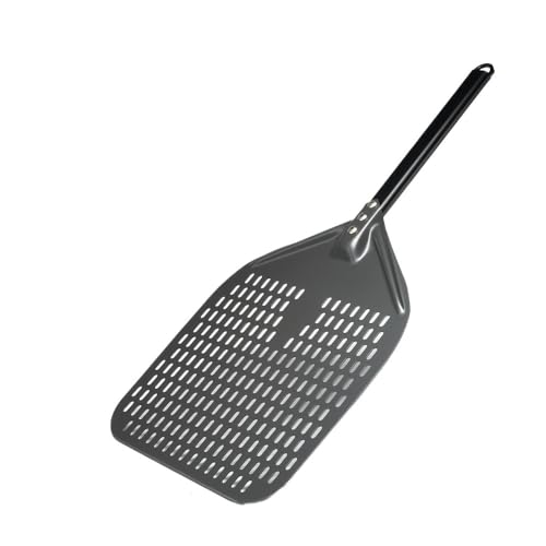 Zpengtai Pizzaschaufel 12/13/14/16 Zoll Pizza Peel Perforierte Pizza Schaufel Retangular Pizza Paddel Mit Aluminium Legierung Griff Pizza Peel backen(12inch 62cm) von Zpengtai