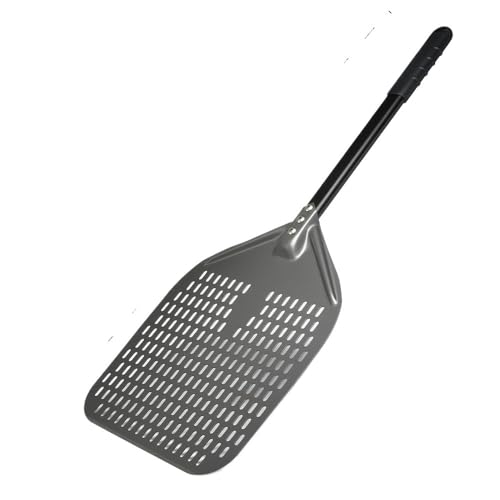 Zpengtai Pizzaschaufel 12/13/14/16 Zoll Pizza Peel Perforierte Pizza Schaufel Retangular Pizza Paddel Mit Aluminium Legierung Griff Pizza Peel backen(12inch 71cm Black) von Zpengtai