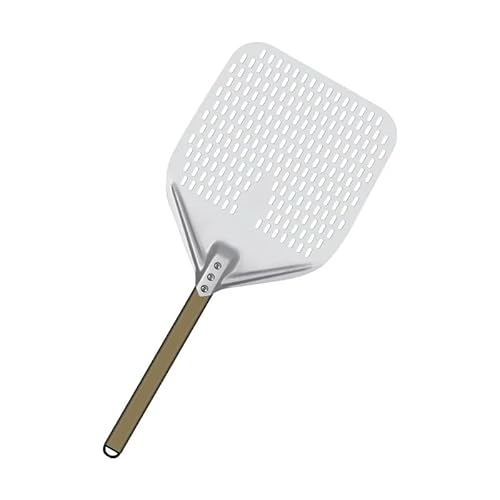 Zpengtai Pizzaschaufel 12 Zoll Aluminium Pizza Peel Perforierte Pizza Schaufel Pizza Paddel Spachtel Mit Antihaft-Griff backen(12inch Anodized) von Zpengtai