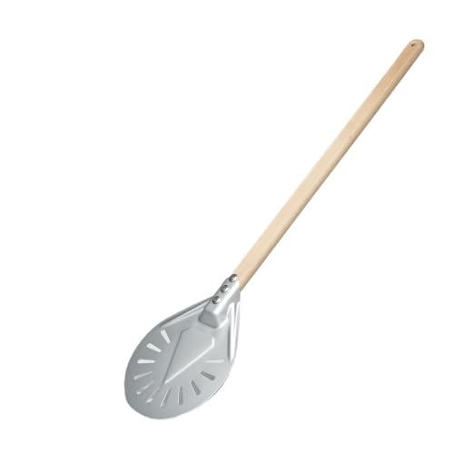 Zpengtai Pizzaschaufel 7/8/9 Zoll Perforierte Pizza Peel Eloxiert Holz Griff Kurze Pizza Schaufel Pizza Schaufel Paddel backen(7 inch 72cm) von Zpengtai