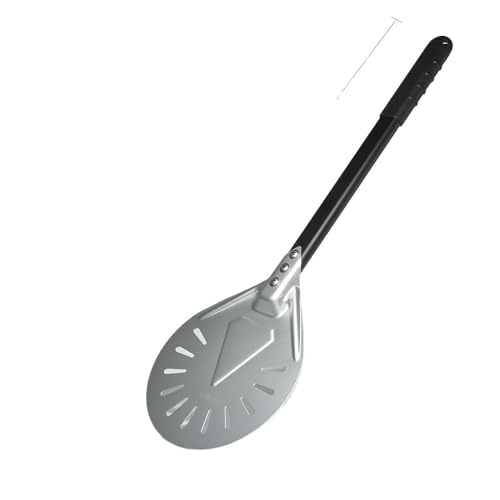 Zpengtai Pizzaschaufel 7/8/9 Zoll Perforierte Pizza Schaufel Eloxiert Pizza Drehen Schaufel Almuinum Legierung Griff Pizza Schaufel Pizzas Paddel backen(8 inch 60cm) von Zpengtai