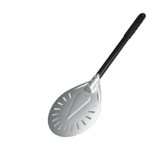 Zpengtai Pizzaschaufel 7/8/9 Zoll Perforierte Pizza Schaufel Eloxiert Pizza Drehen Schaufel Almuinum Legierung Griff Pizza Schaufel Pizzas Paddel backen(9 inch 63cm) von Zpengtai