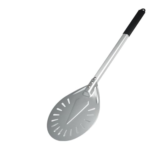 Zpengtai Pizzaschaufel 7/8/9 Zoll Pizza Drehen Peel Eloxiert Pizza Peel Almuinum Legierung Griff Perforierte Pizza Schaufel backen(9 inch 63cm) von Zpengtai