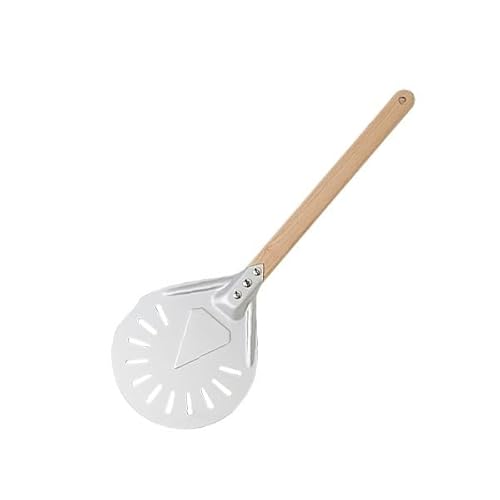 Zpengtai Pizzaschaufel Aluminium Pizza Schaufel Peel Lifter Werkzeuge rutschfeste Holzgriff Kuchen Brot Paddel Käse Cutter Backen Turner Zubehör backen(7inch 40cm H) von Zpengtai