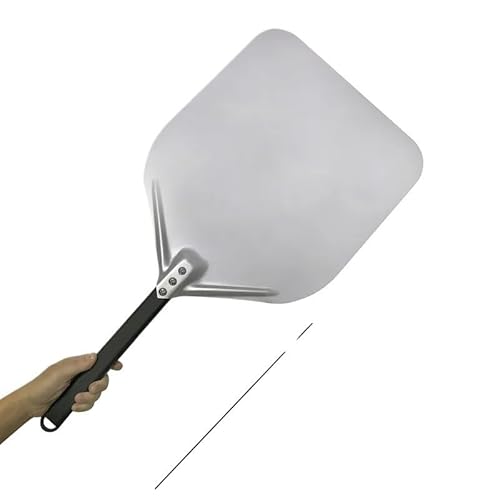 Zpengtai Pizzaschaufel Aluminium Pizza Schaufel Peel Tablett Net Mit Lange Griff Zubehör Pizza Paddel Spachtel Antihaft-runde Pfanne Backen Turner backen(12inch 66cm) von Zpengtai