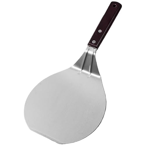 Zpengtai Pizzaschaufel Edelstahl Pizza Peel Pizza Spachtel for Hausgemachte Backen Metall Pizza Paddel Wärme-beständig Holz Griff Pizza Schaufel Für backen von Zpengtai