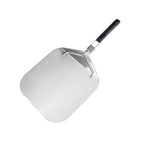 Zpengtai Pizzaschaufel Pizzaschieber aus Metall, Aluminium-Wendeschaufel mit faltbarem langem Griff, Pizzaschieber aus Metall, Spachtel aus hitzebeständigem Aluminium backen von Zpengtai