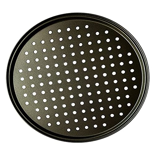 Zpengtai Pizzateller 1 Stück 26/28 / 32CM Kohlenstoffstahl Antihaft-Pizza-Backform Mesh Tablett Platte Runde Tiefe Schale Pizzaform Backformen Backwerkzeug Durchmesser(28cm) von Zpengtai