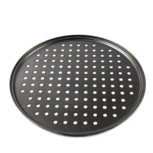 Zpengtai Pizzateller 1 Stück 26/28 / 32CM Kohlenstoffstahl Antihaft-Pizza-Backform Mesh Tablett Platte Runde Tiefe Schale Pizzaform Backformen Backwerkzeug Durchmesser(28cm) von Zpengtai