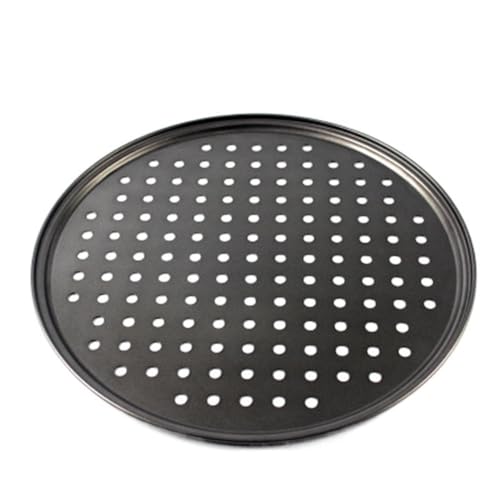 Zpengtai Pizzateller 1 Stück 26/28 / 32CM Kohlenstoffstahl Antihaft-Pizza-Backform Mesh Tablett Platte Runde Tiefe Schale Pizzaform Backformen Backwerkzeug Durchmesser(32cm) von Zpengtai