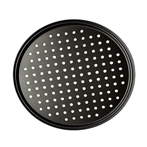 Zpengtai Pizzateller 1 Stück 28/32 cm Stahl Antihaft-Pizza-Backform Platte mit Loch Backformen Backwerkzeug Küchenhelfer Backblech Durchmesser(32cm) von Zpengtai