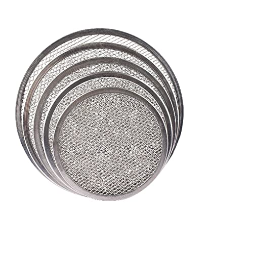 Zpengtai Pizzateller 1 Stück Pizza-Backgitter Aluminium-Rundmaschen-Pizza-Sieb Backen dünne Krustenschale Mesh-Aluminium-Drahtpfanne Pizza-Backwerkzeug Durchmesser(9 inch) von Zpengtai