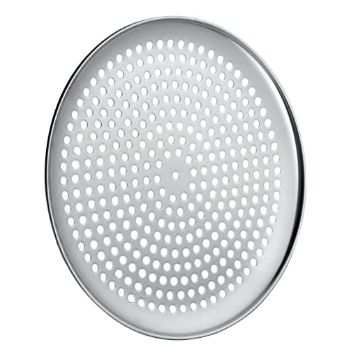 Zpengtai Pizzateller 1 Stück Pizzapfanne Tablett Backen Runde Ofen Crisper Stahlplatte Servingbakeware Pfannen Perforiertes Kochblech Platten Set Durchmesser(25x25cm) von Zpengtai