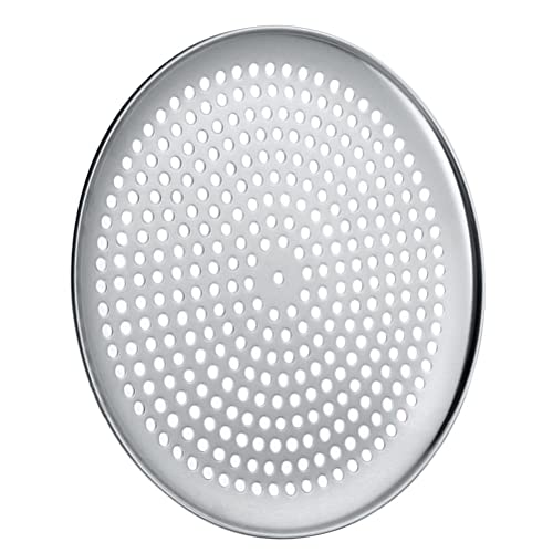 Zpengtai Pizzateller 1 Stück Pizzapfannenblech Backen Runde Ofen Crisper Stahlplatte Servingbakeware Pfannen Perforierte Kochblechplatten Durchmesser(23x23cm) von Zpengtai