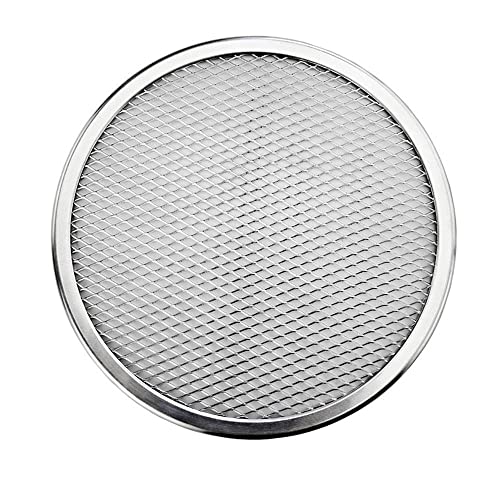 Zpengtai Pizzateller Antihaft-Pizzasiebpfanne Backblech Metallnetz Neues nahtloses Aluminium-Metallnetz Backformen Küchenhelfer Pizza 6-22 Zoll Durchmesser(11 inches) von Zpengtai