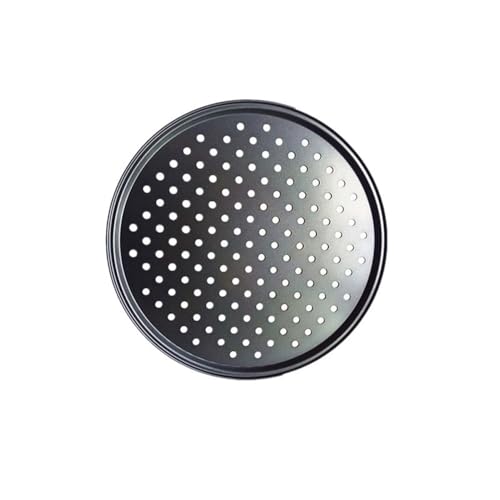Zpengtai Pizzateller Backformen Backwerkzeug Kohlenstoffstahl Antihaft-Pizza-Backform Mesh-Tablett-Platte Runde Tiefe Schale Pizza-Pfannen-Tablett-Form Durchmesser(24.5CM) von Zpengtai
