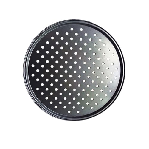 Zpengtai Pizzateller Backformen Backwerkzeug Kohlenstoffstahl Antihaft-Pizza-Backform Mesh-Tablett-Platte Runde Tiefe Schale Pizza-Pfannen-Tablett-Form Durchmesser(26CM) von Zpengtai
