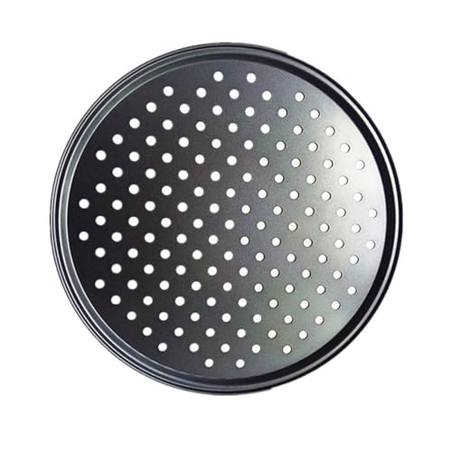 Zpengtai Pizzateller Backformen Backwerkzeug Kohlenstoffstahl Antihaft-Pizza-Backform Mesh-Tablett-Platte Runde Tiefe Schale Pizza-Pfannen-Tablett-Form Durchmesser(28CM) von Zpengtai