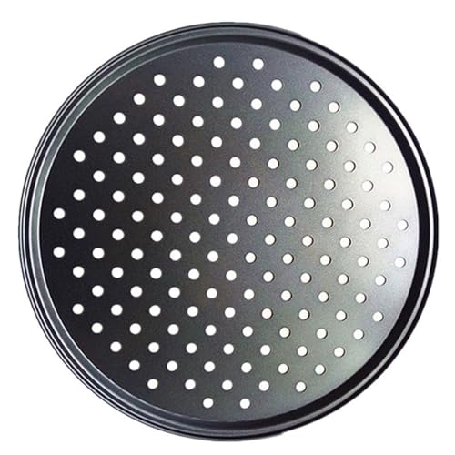 Zpengtai Pizzateller Backformen Backwerkzeug Kohlenstoffstahl Antihaft-Pizza-Backform Mesh-Tablett-Platte Runde Tiefe Schale Pizza-Pfannen-Tablett-Form Durchmesser(32CM) von Zpengtai