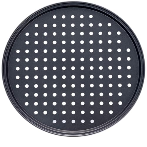 Zpengtai Pizzateller Nonstick Carbon Steel Pizza Crisper Trays Backform mit Löchern Round Deep Dish Plate Bakewave Mold Ofen Home Kitchen Tools Durchmesser(28CM) von Zpengtai