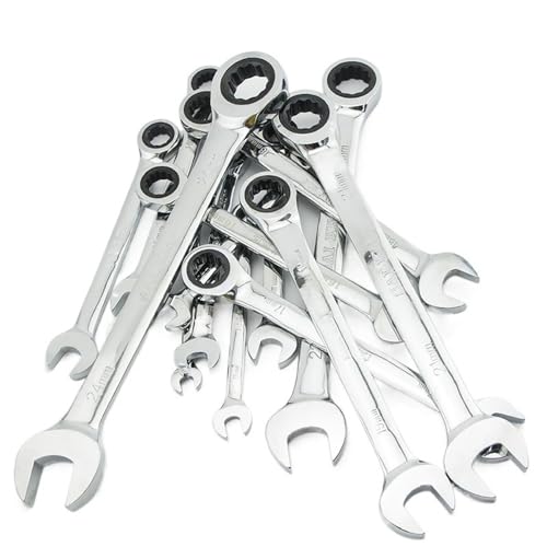 Zpengtai RatschenschlüSsel Set 1 Stück Ratschen-Maulschlüssel-Set mit metrischen Handwerkzeugen, Drehmoment-Getriebe-Stecknuss, Muttern-Werkzeug, EIN Satz Schlüssel Satz(6mm-1 Piece) von Zpengtai