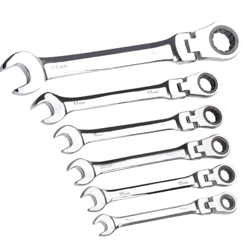 Zpengtai RatschenschlüSsel Set 1 Stück Ratschenschlüssel Mit Flexiblem Kopf Und Doppeltem Verwendungszweck, Ratschenschlüssel-Werkzeug, Autoreparatur-Handwerkzeuge, Satz(6mm) von Zpengtai