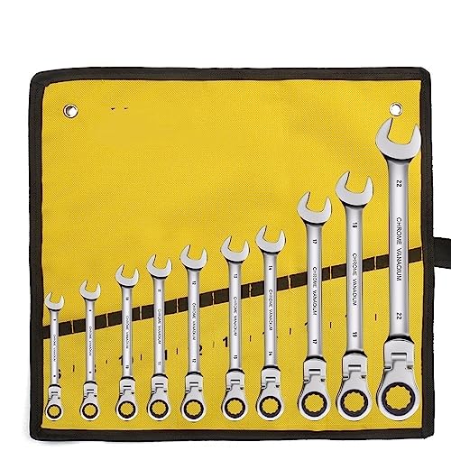 Zpengtai RatschenschlüSsel Set Ratschenschlüssel-Set mit flexiblem Kopf – metrische Ratschen-Maulschlüssel, Zahnradschlüssel-Set, Autoschlüssel-Reparatur-Werkzeug-Set Satz(10 pcs) von Zpengtai