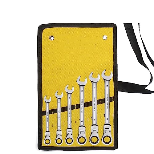 Zpengtai RatschenschlüSsel Set Ratschenschlüssel-Set mit flexiblem Kopf – metrische Ratschen-Maulschlüssel, Zahnradschlüssel-Set, Autoschlüssel-Reparatur-Werkzeug-Set Satz(6 pcs) von Zpengtai