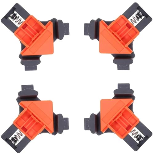 Zpengtai Winkelspanner 1-5 Stück 90° Grad Eckklemme Befestigungsklammern Holzwinkelklemmen Bilderrahmen Eckklemme Grad(4 Piece) von Zpengtai