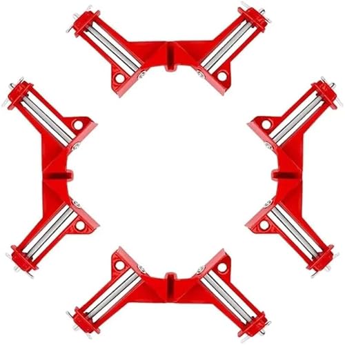 Zpengtai Winkelspanner 4 STÜCKE 90 Grad Eckklemme Zimmerei Rahmen DIY Glasklemmen Winkelklemmen Handwerkzeuge Grad Knebelklemmen for Die Holzbearbeitung Grad von Zpengtai