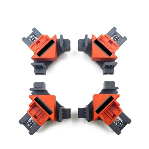 Zpengtai Winkelspanner 4-teiliges Eckklemmen-Set, 90 Grad rechtwinklig, Klemmclip, schnelle Befestigung, Bilderrahmen-Ecke, DIY-Befestigung, Handwerkzeug-Set Grad von Zpengtai