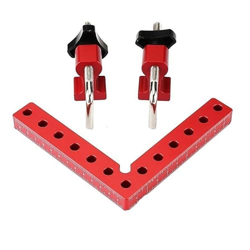 Zpengtai Winkelspanner Metall-Eckklemmen for die Holzbearbeitung, 90 Grad, Aluminiumlegierung, Fester rechtwinkliger Positionierungsclip, manuelles Handbefestigungswerkzeug Grad(120mm 1set) von Zpengtai