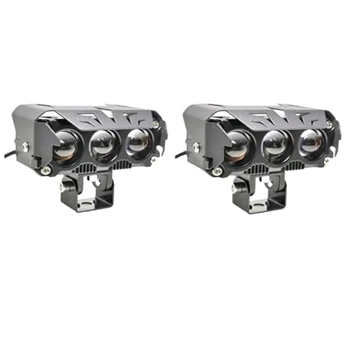 Zpengtai Zusatzscheinwerfer Motorrad Motorrad Scheinwerfer Lampe Dual Color Spot Nebel Zusatzlichter Motorrad Motorrad Scheinwerfer(2 PCS White Yellow) von Zpengtai