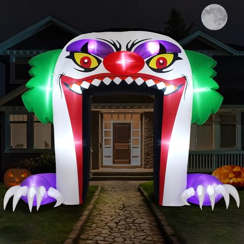 ZPISF Riesiger aufblasbarer Halloween-Clown-Torbogen, Outdoor-Dekorationen, gruseliger Halloween-Bogen, aufblasbarer Hof-Dekorationen für Vorgarten, Rasen, Gartendekoration ZPISF Riesiger aufblasbarer Halloween-Clown-Torbogen, Outdoor-Dekorationen, gruseliger Halloween-Bogen, aufblasbarer Hof-Dekorationen für Vorgarten, Rasen, Gartendekoration von Zpisf