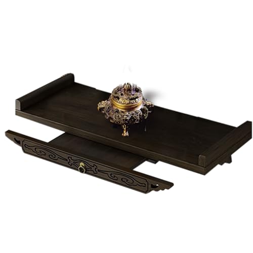 Zqkimzi Decorative Wall Shelf, Buddha Statue Display Stand, Strong Load-Bearing Design with Double-Layer Storage Rack, Wall-Mounted Shelf for Living Corner and Home, 15.35x10.24x4.92 inch Zqkimzi Decorative Wall Shelf, Buddha Statue Display Stand, Strong Load-Bearing Design with Double-Layer Storage Rack, Wall-Mounted Shelf for Living Corner and Home, 15.35x10.24x4.92 inch von Zqkimzi