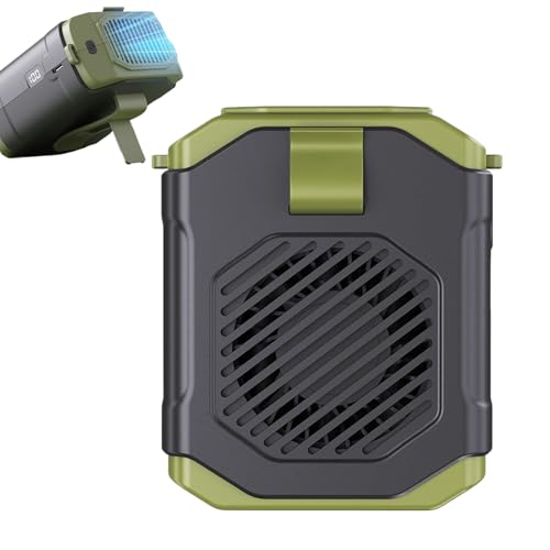 Zqkimzi Klimagerät Mit Hüftclip | Tragbarer Ventilator Umhängbar - Handliches Kühlgerät Mit Taschenlampe Für Outdoor Arbeit Sport Camping Wandern Bergsteigen Angeln von Zqkimzi