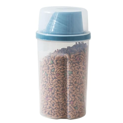 Zqkimzi Luftdichter Aufbewahrungsbehälter für Tierfutter – 1000 ml Haustier-Welpen-Snackspender – perfekt für die Aufbewahrung von Trockenfutter zu Hause, auf Reisen und bei Outdoor-Abenteuern – von Zqkimzi