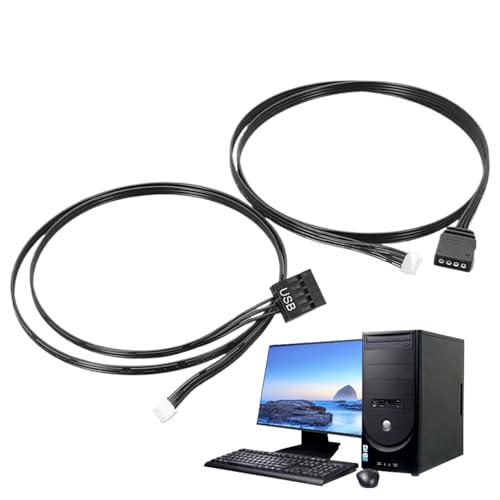 Zqkimzi RGB PC Kabel,3 Und 4 Poliger LED Anschluss - RGB PC Anschlusskabel Mainboard Zubehör Für Fans Motoren Monitore von Zqkimzi