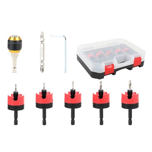 Zqkimzi Senkbohrer | 7-Teiliges Holz Senker Set,Tiefenbegrenzer Mit Schnellwechsel 6 mm Sechskantschaft Für Möbelbau Elektroinstallation Zqkimzi Senkbohrer | 7-Teiliges Holz Senker Set,Tiefenbegrenzer Mit Schnellwechsel 6 mm Sechskantschaft Für Möbelbau Elektroinstallation von Zqkimzi