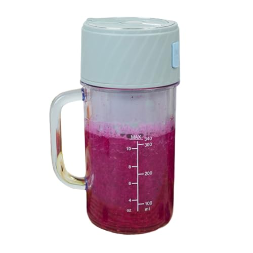 Zqkimzi Tragbarer Mixer für die Zubereitung von Shakes und | Akkubetriebener Mixer Für - Vielseitiges Mixgerät Mit Trinkhalm Für Reise Camping Fitnessstudio Wohnheim von Zqkimzi