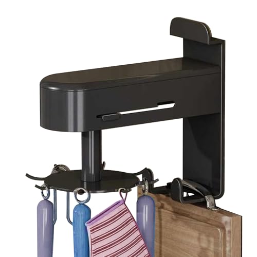 Zqkimzi Utensil Hooks, Rotatable Kitchen Storage Hooks, Multipurpose with No-Drill Rotating Kitchenware Hanger for Study, Spoon, Chopping Board, Towel, Bedroom Use, White and Black Colored Zqkimzi Utensil Hooks, Rotatable Kitchen Storage Hooks, Multipurpose with No-Drill Rotating Kitchenware Hanger for Study, Spoon, Chopping Board, Towel, Bedroom Use, White and Black Colored von Zqkimzi