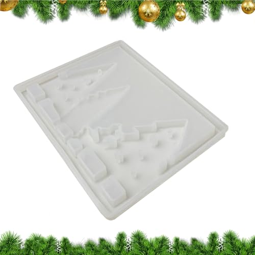 Zqkimzi Weihnachtsbaum Harz Form | Desktop Deko Beton Formen - Silikon Licht Schild Formen Für Zement Gips Kunst Lehrer Heimdekorateur Kreative Schüler Party Planer von Zqkimzi