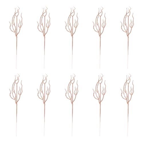 10 Seiten Synthetische Blattzweige Glitzernde Weihnachtsauswahl Kunstvollen Blumenurlaub Für Urlaubsblumenarrangements Weihnachtsbaumeinzweig Zweige von Zqxnt