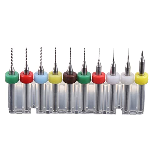 10pcs 0 1 Mm Bis 1 0 Mm Leiterplattenplatine Carbid Bohrer Bits Set Tool von Zqxnt