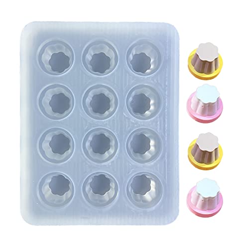 12-Löcher Silicone Kuchenform Backgebäck Schokolade Formeis Ice Cream Kekse Cupcake Dekorieren Schimmelpilze Spülmaschine Safe Puddingform von Zqxnt