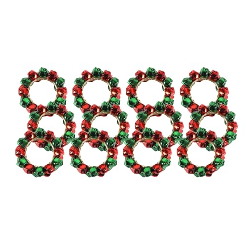 12pcs Farbenfrohe Metall Serviettenhalter Weihnachtsglocken Servietten Ringe 12pcs Farbenfrohe Metall Serviettenhalter Weihnachtsglocken Servietten Ringe von Zqxnt