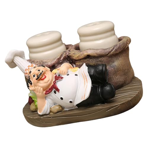2 Gewürz/Zahnstocherflaschenharze Figuren Home Decorative Ornament Chefs Statue Salze & Paprika Flaschenhalter Ornament Dekorative Ornament Zahnstocher Flasche 2 Gewürz/Zahnstocherflaschenharze Figuren Home Decorative Ornament Chefs Statue Salze & Paprika Flaschenhalter Ornament Dekorative Ornament Zahnstocher Flasche von Zqxnt
