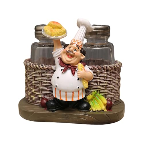 2 Gewürz/Zahnstocherflaschenharze Figuren Home Decorative Ornament Chefs Statue Salze & Paprika Flaschenhalter Ornament Dekorative Ornament Zahnstocher Flasche 2 Gewürz/Zahnstocherflaschenharze Figuren Home Decorative Ornament Chefs Statue Salze & Paprika Flaschenhalter Ornament Dekorative Ornament Zahnstocher Flasche von Zqxnt