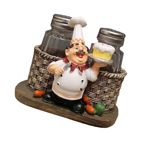 2 Gewürz/Zahnstocherflaschenharze Figuren Home Decorative Ornament Chefs Statue Salze & Paprika Flaschenhalter Ornament Dekorative Ornament Zahnstocher Flasche 2 Gewürz/Zahnstocherflaschenharze Figuren Home Decorative Ornament Chefs Statue Salze & Paprika Flaschenhalter Ornament Dekorative Ornament Zahnstocher Flasche von Zqxnt