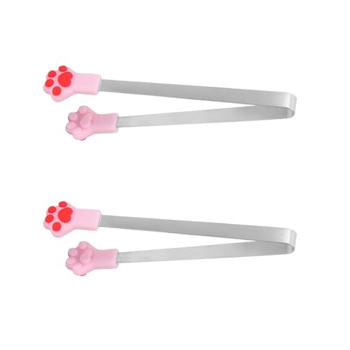 2pcs Silicone Kleine Zangen Süße Farbenfrohe Katzen Pfoten Design Stahlfutterzange Für Kinder Ideal Zum Servieren Von Snacks Und Früchte Obstzange 2pcs Silicone Kleine Zangen Süße Farbenfrohe Katzen Pfoten Design Stahlfutterzange Für Kinder Ideal Zum Servieren Von Snacks Und Früchte Obstzange von Zqxnt